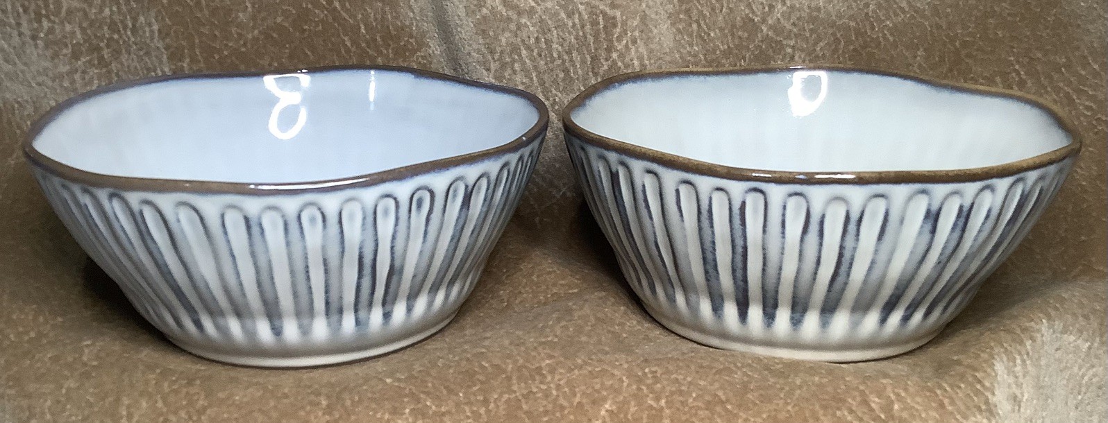 Colonnade Set of Two Bowls, by BIA Cordon Bleu. Waved Rim