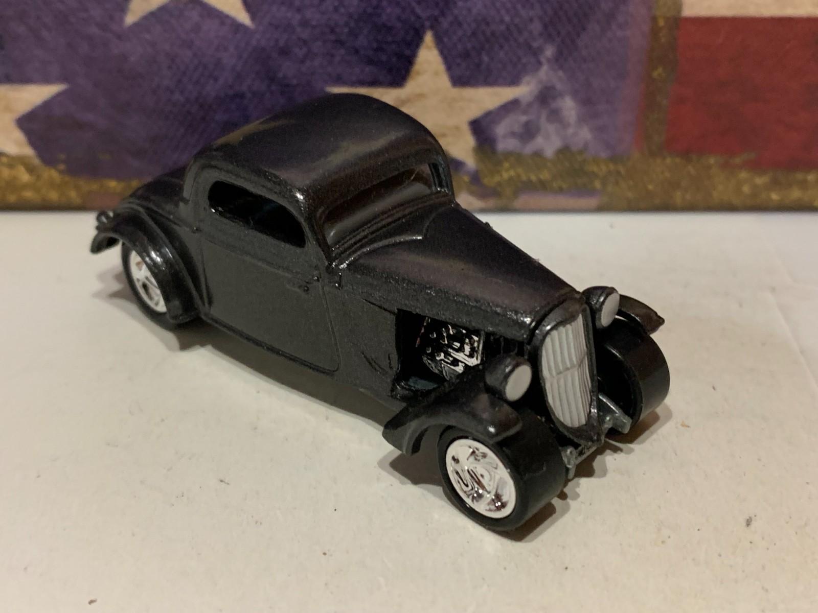 JOHNNY LIGHTNING FLATHEAD FLYER, DARK CHARCOAL, NICE 1:64