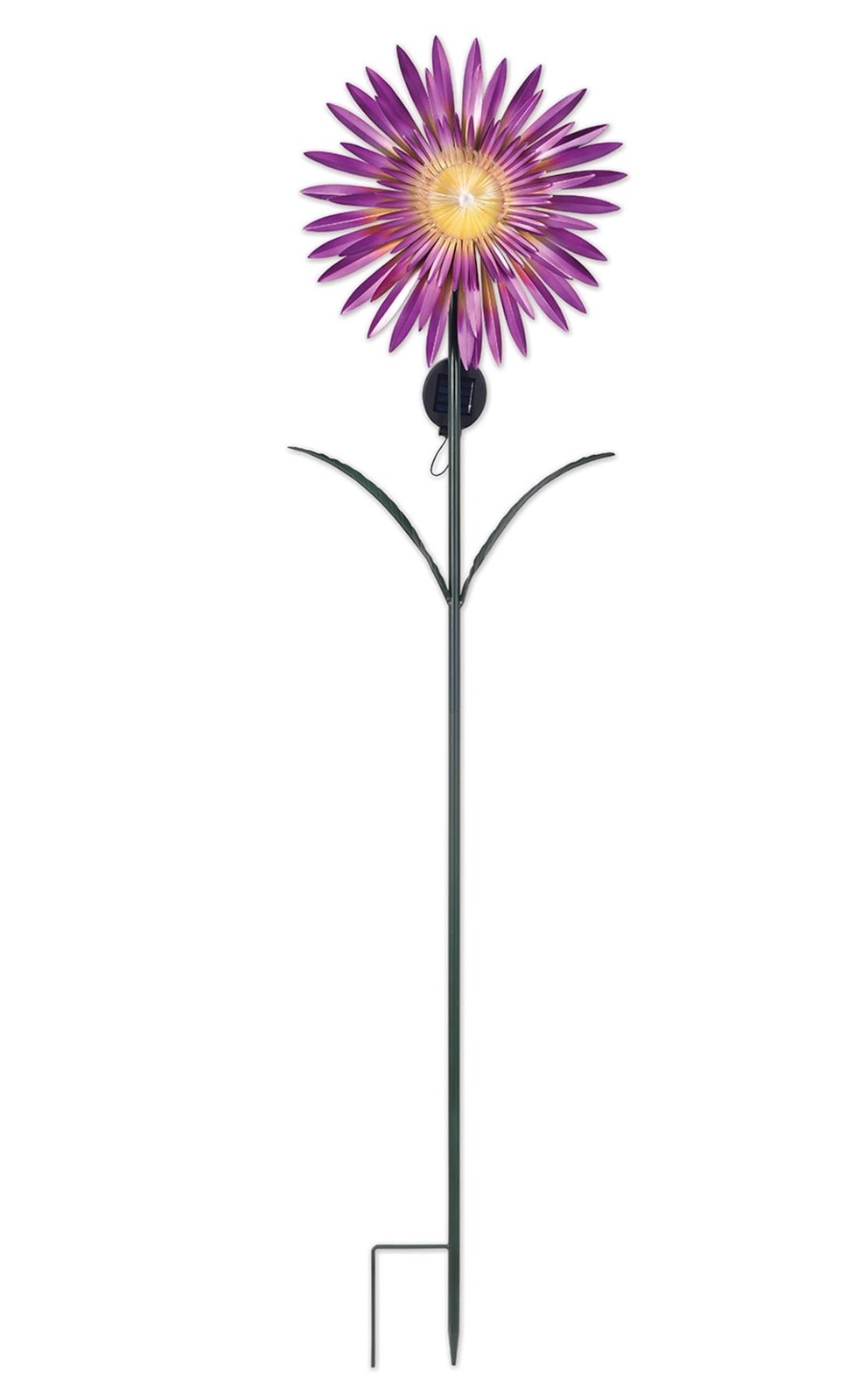 Sunset Vista Solar Fiber Optic Aster Flower Garden Stake, Pink, 57-Inch
