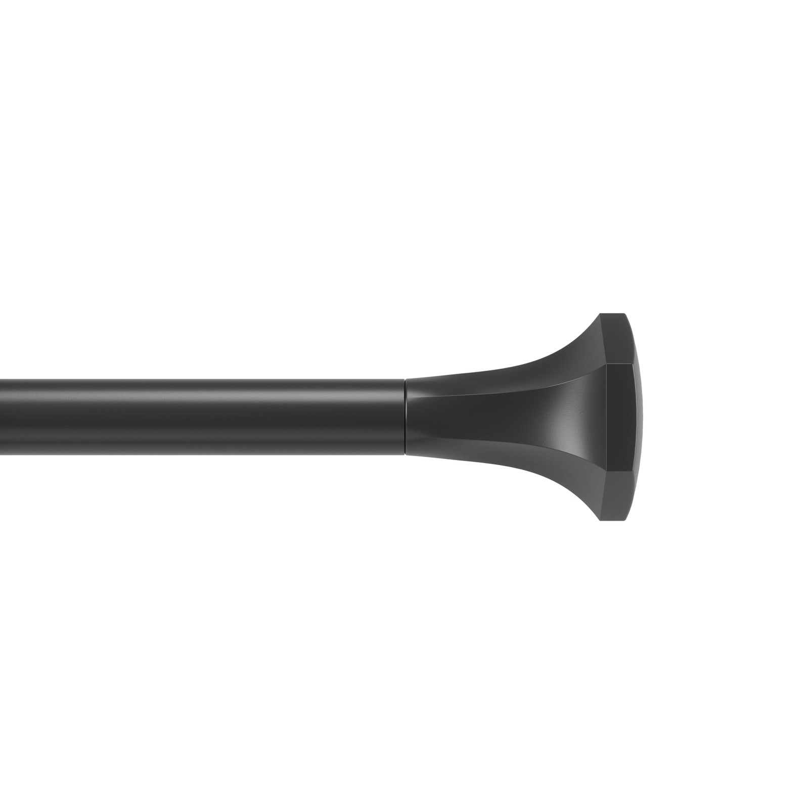 Umbra Sita Modern Curtain Rod 1″ – 36–72″, Matte Black, Includes Hardware