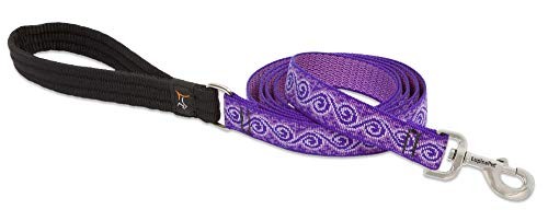 LupinePet Originals Jelly Roll 1″ 6-Foot Dog Leash Padded Handle