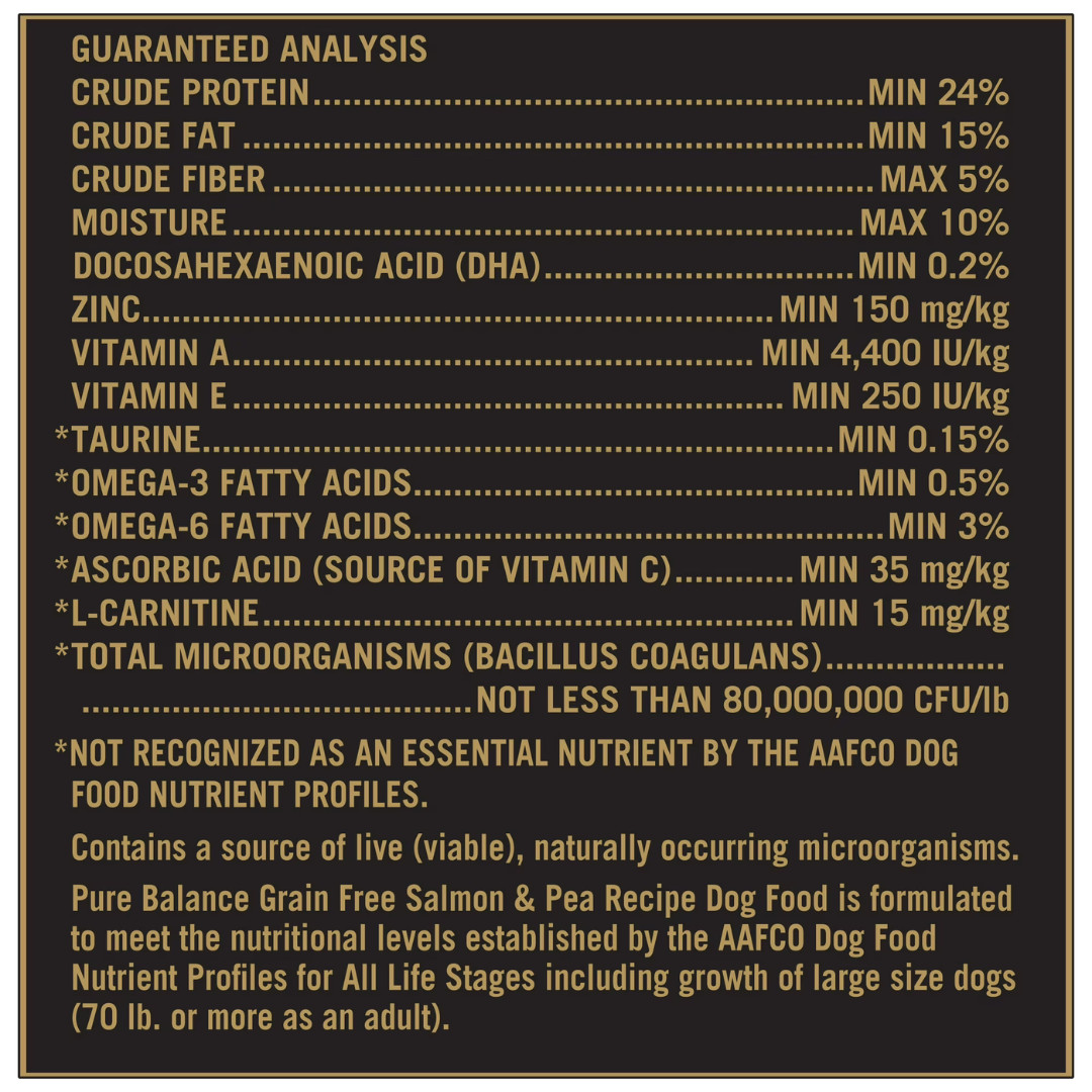 Pure Balance Wild & Free Grain-Free Salmon & Pea Recipe Dry Dog Food, 24 lbs