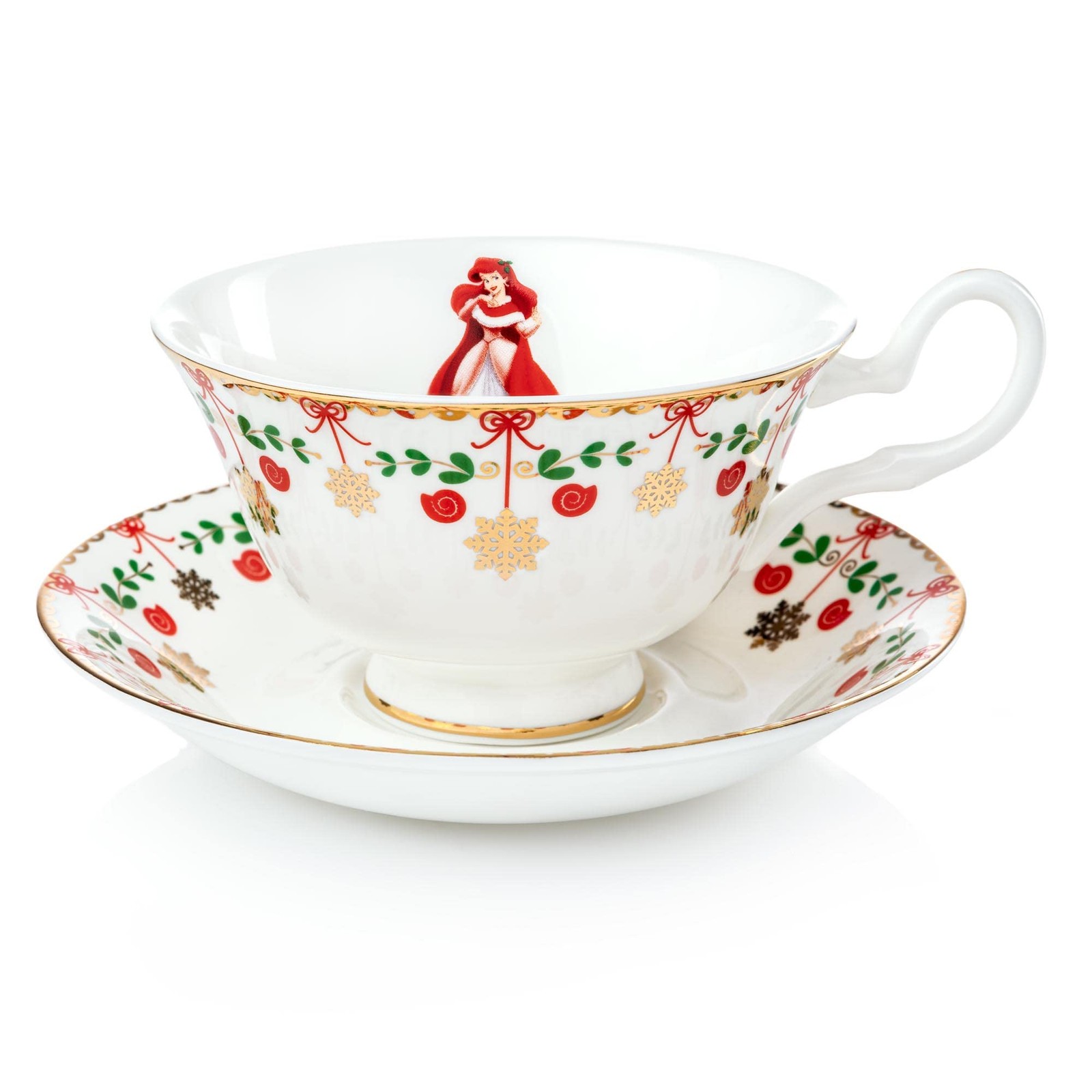 The English Ladies Co Disney Ariel Winter Cup and Saucers