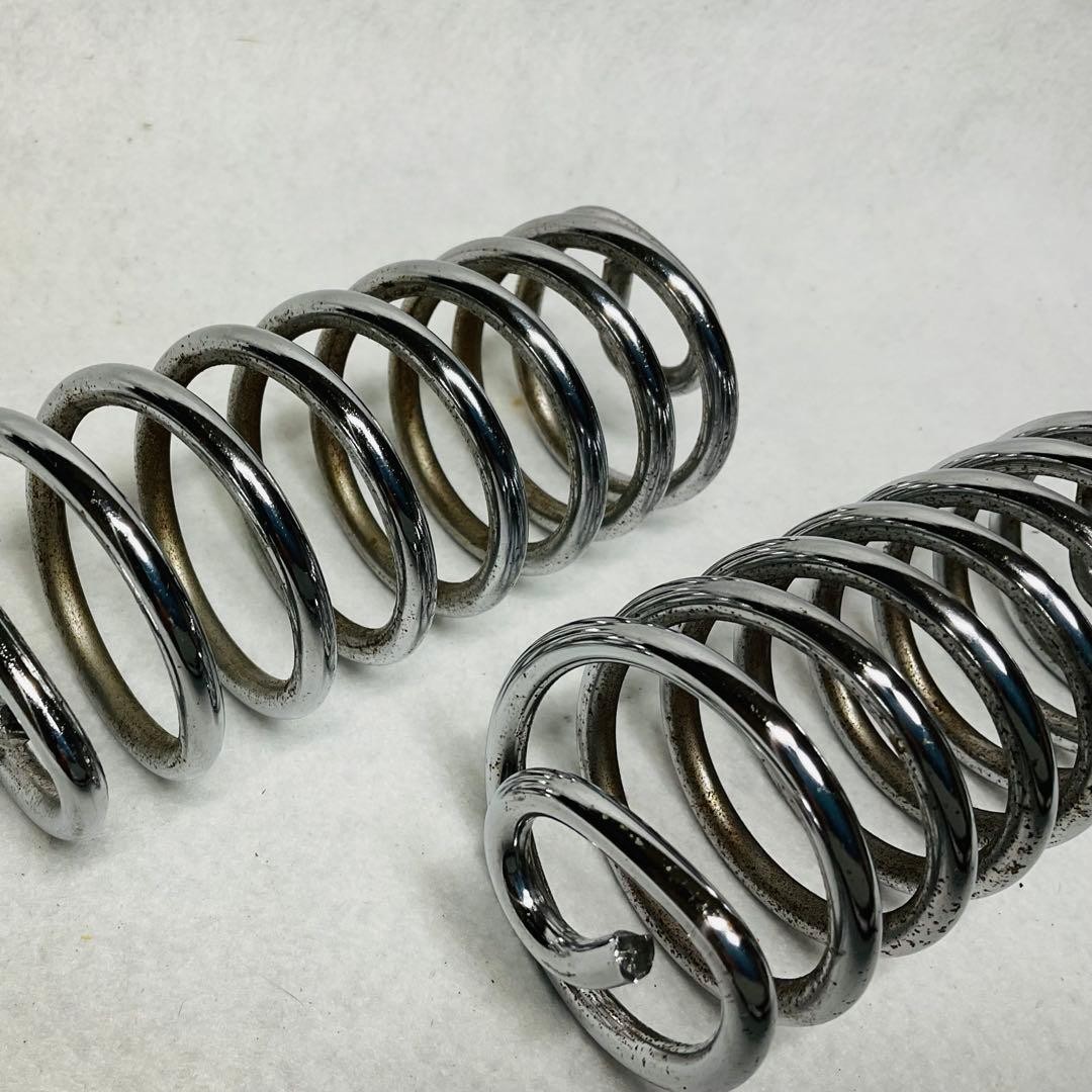 Motorcycle saddle seat spring 5 inch plated set of 2 custom