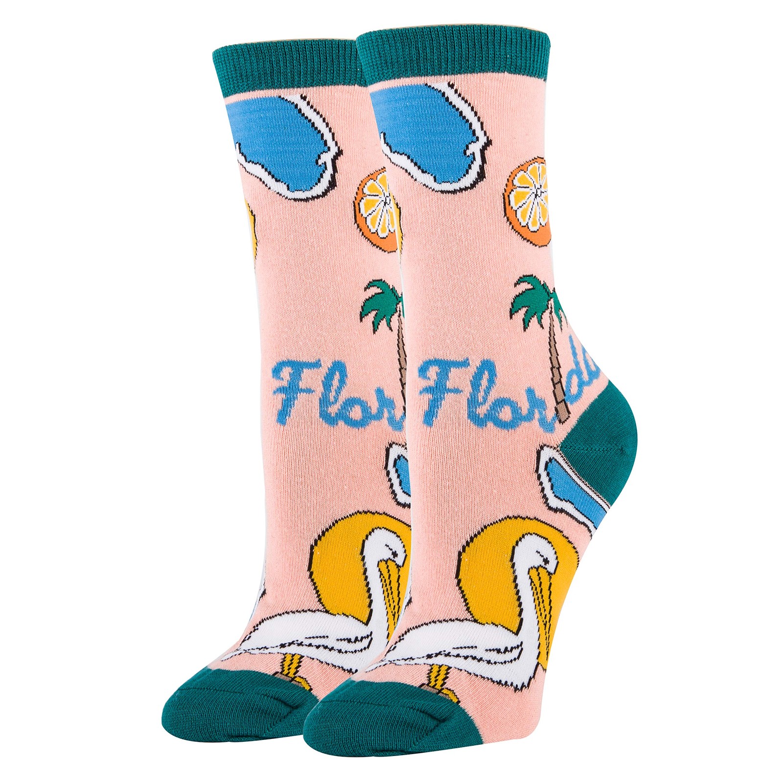Oooh Yeah Women’s Funny Crew Socks, Florida Gift Souvenir, Shoe Size 5–10
