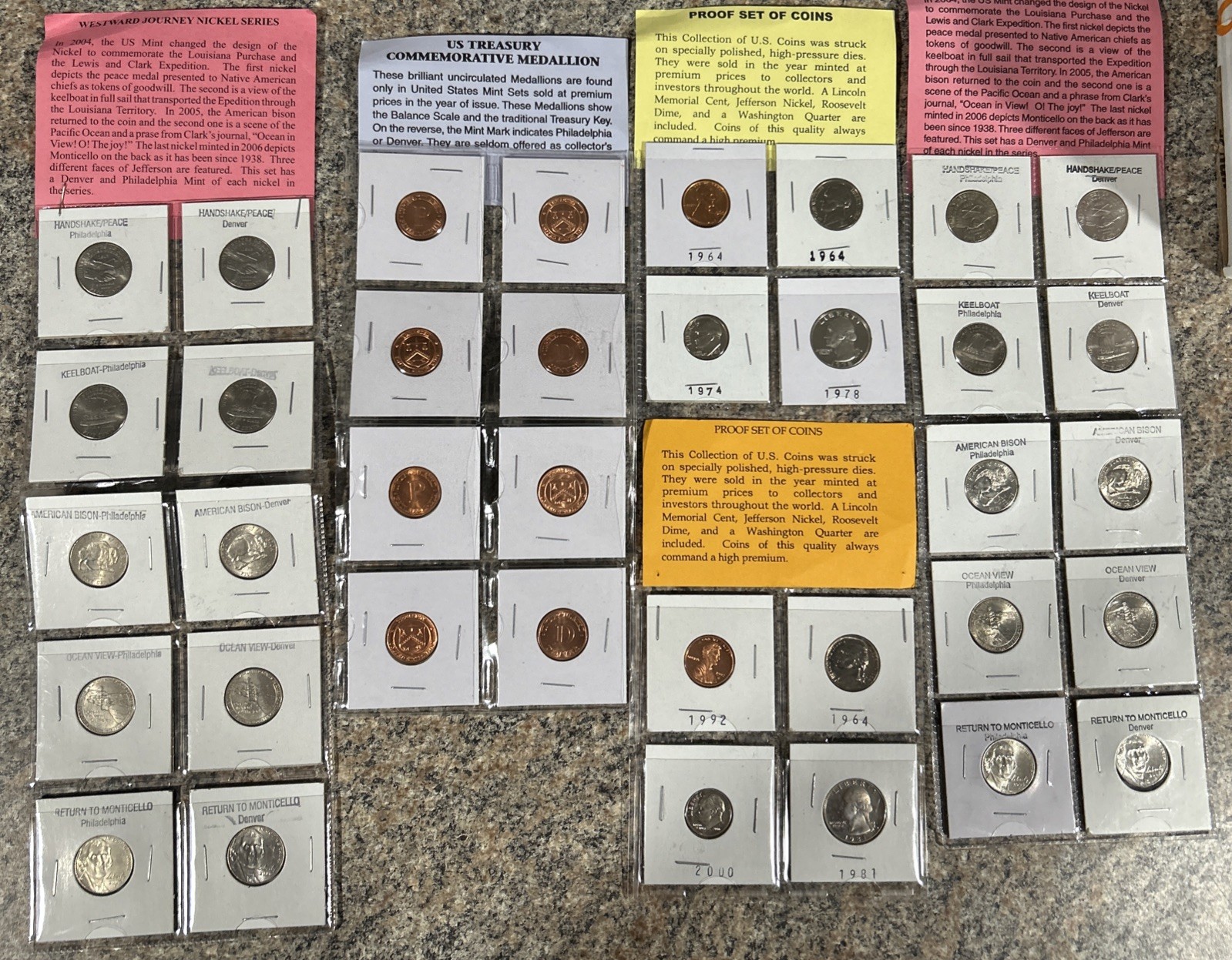 Large U.S Coin Collection – Lot 2 Complete Westwood Journey Nickel Sets And More