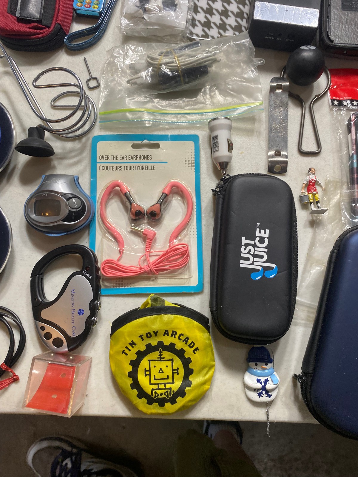 Huge Junk Drawer Lot Collection Mirrors Candle Holders Electronic Random Items