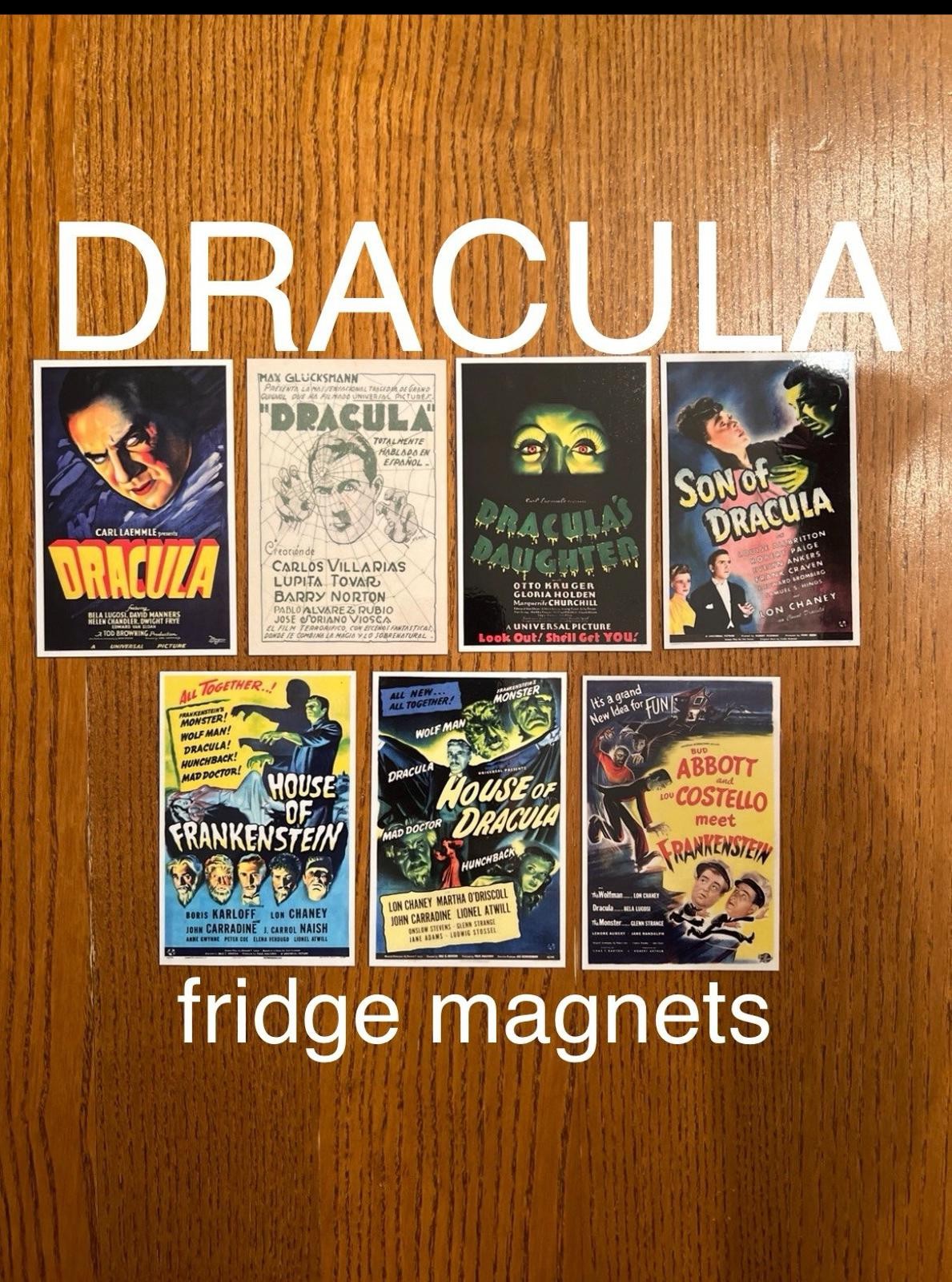 Dracula fridge magnets universal monsters 30s 40s classic horror films vampire