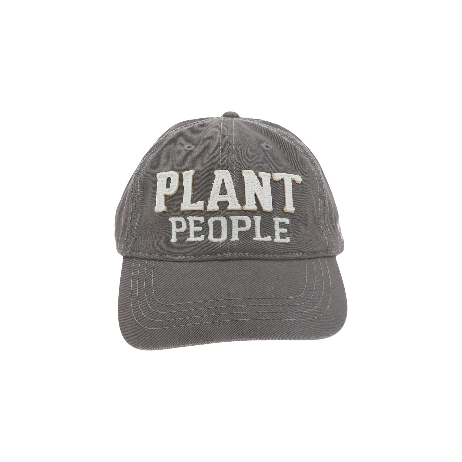 Pavilion Plant People Unisex Distressed Baseball Cap Gray White Adjustable Hat