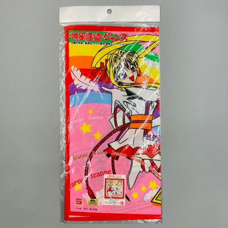[Unopened item] Kamikaze Kaitou Jeanne Handkerchief Vintage Hand Towel Retro