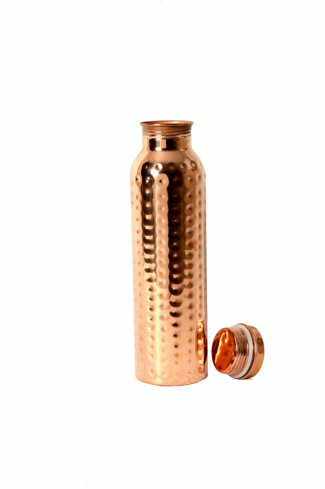10 Pc Hammered Copper Handmade Water Bottle Natural Ayurveda Health Benefits