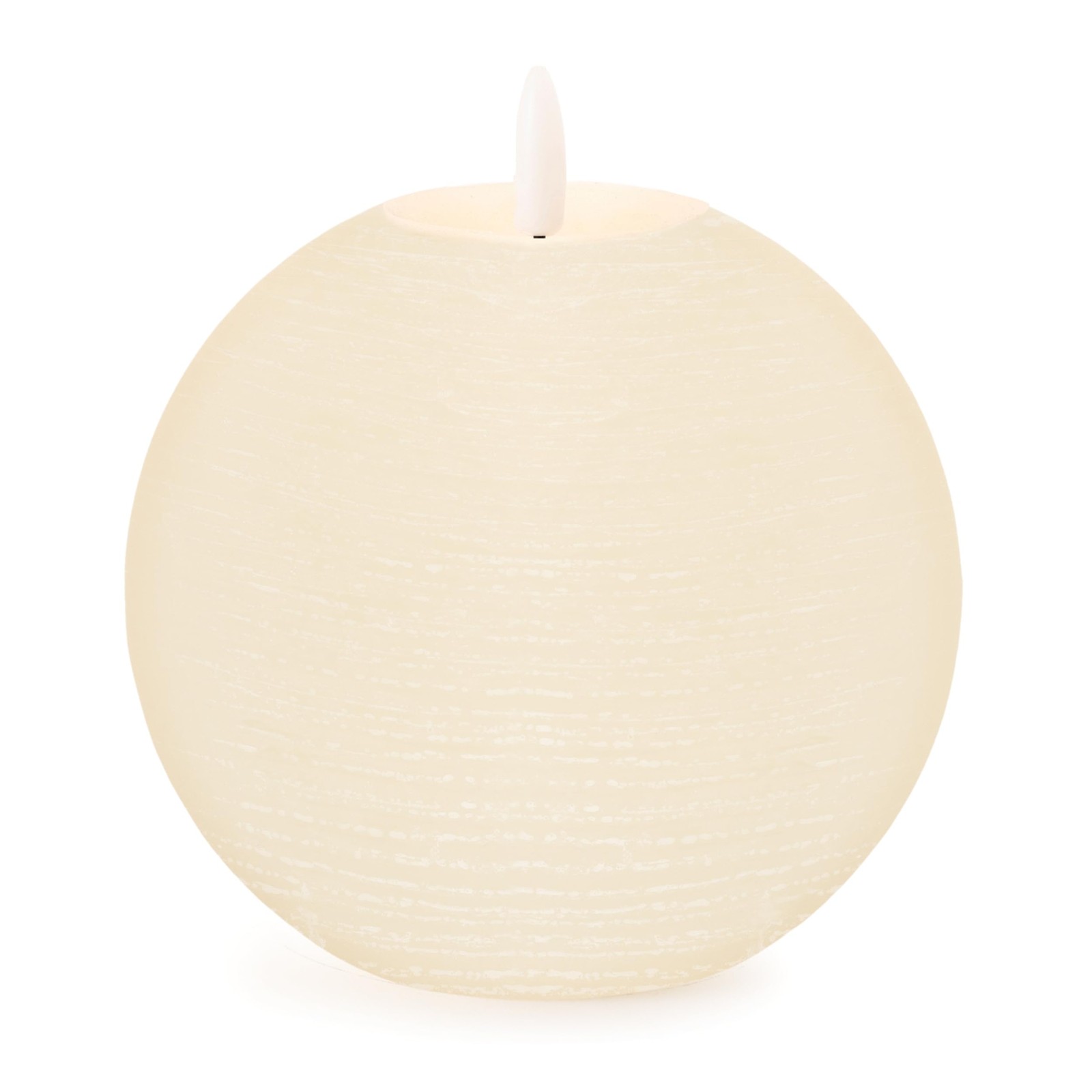 Melrose FIA Wick Candle, Round, Cream, Wax and Plastic, 5-inch Diameter