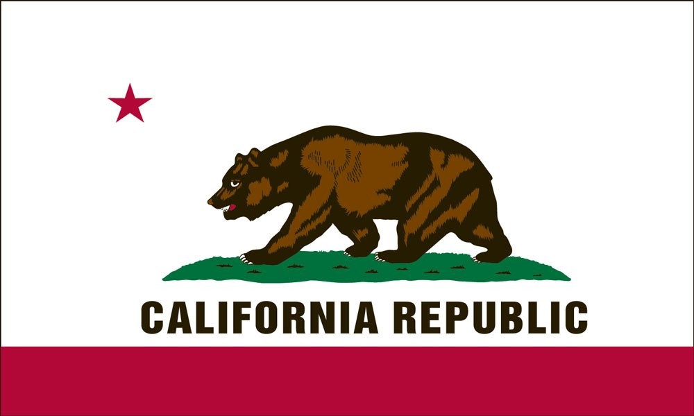 Valley Forge California State Flag Multicolor Standard Functional Brass Tone