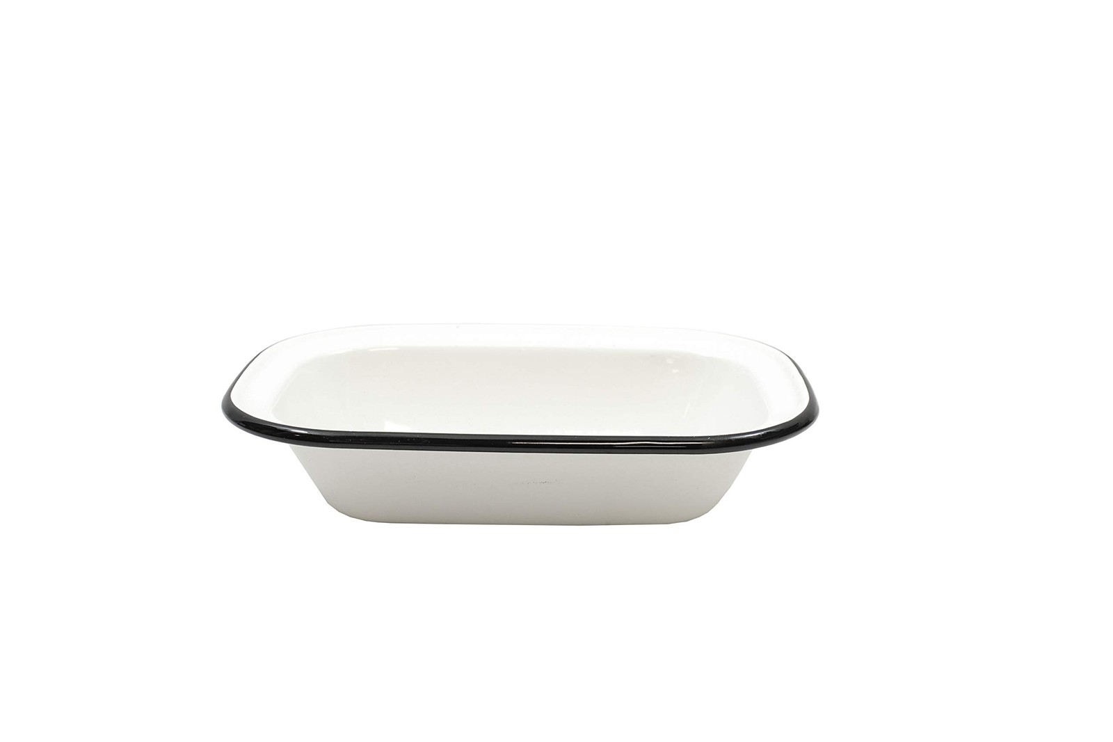 Tablecraft 80014 Enamelware Serving Pan, 9 1/2″ L x 7″ W x 2″ H, White