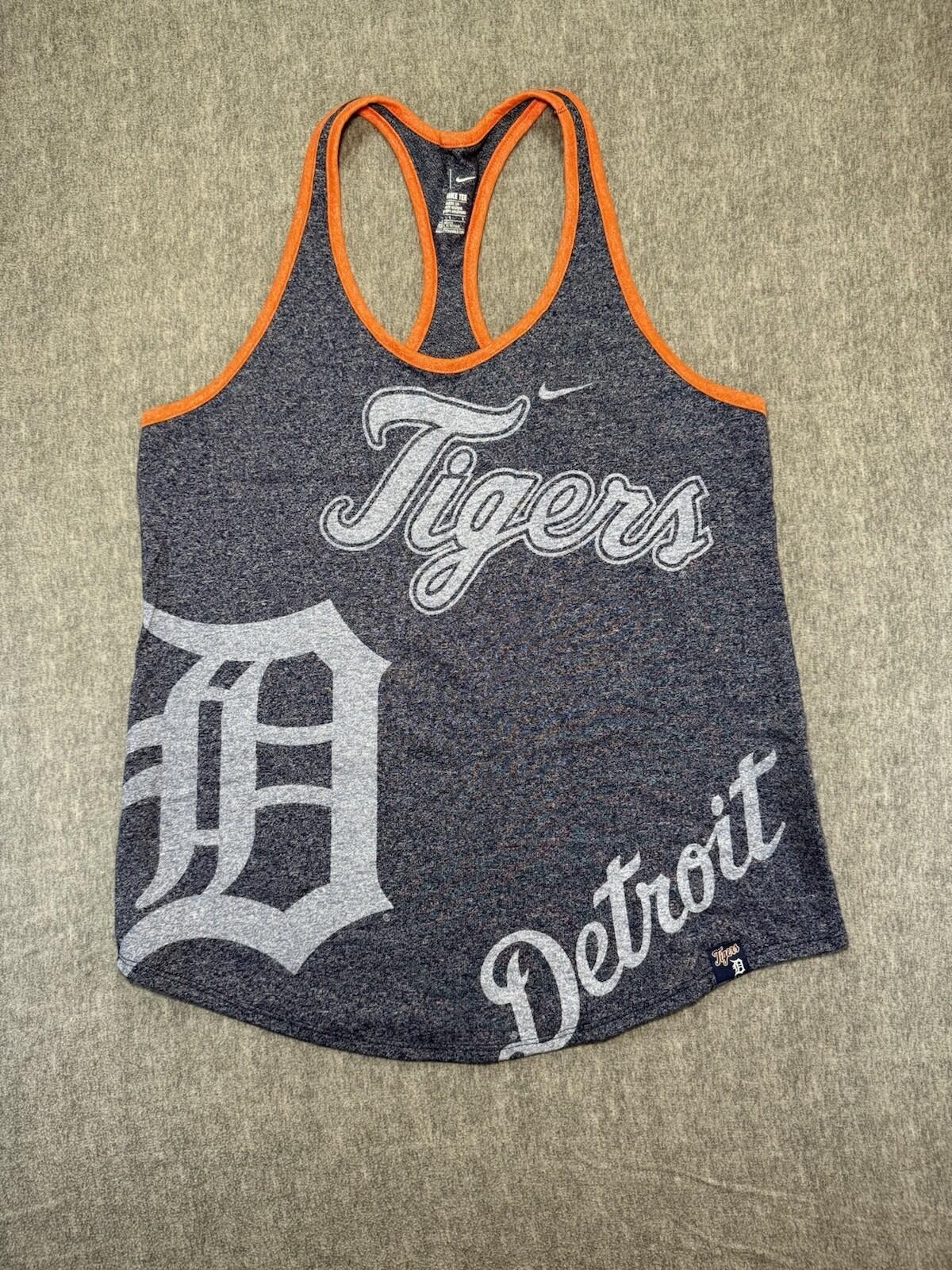 Nike Women’s Detroit Tigers Tank Top-Large/Blue+Orange/MLB