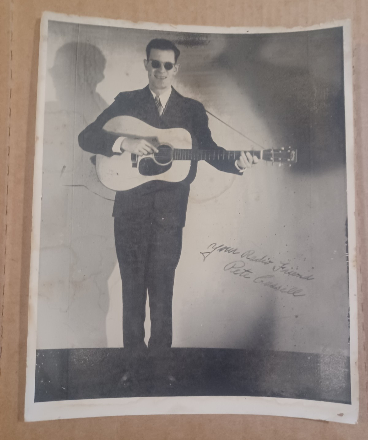 Pete Cassell, SIGNED photograph, Blind country artist, RARE, 8 x 10, Georgia