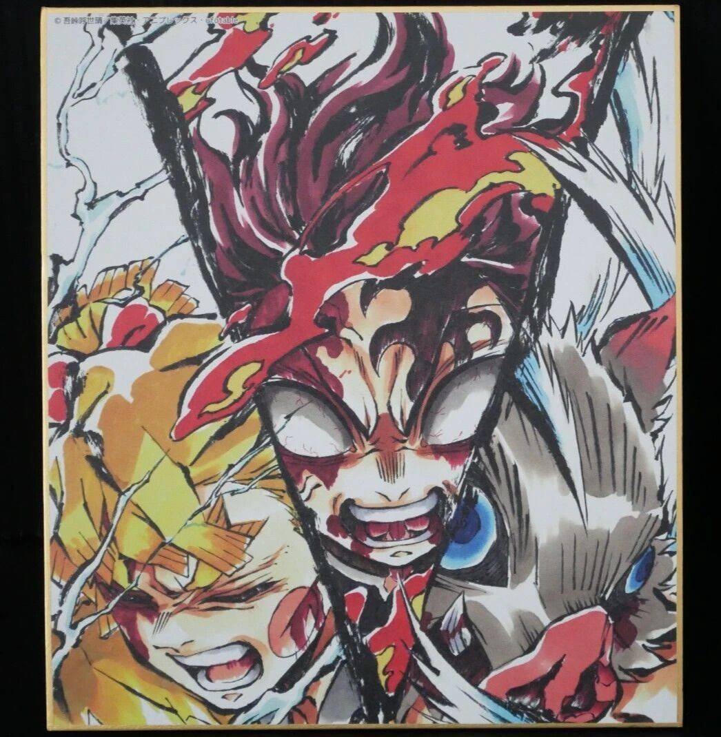 Demon Slayer Kimetsu no Yaiba Staff Fukusei Mini Shikishi Tanjiro & Other