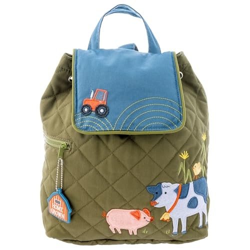 Stephen Joseph Kids’ Quilted Farm Backpack – Toddler, One Size