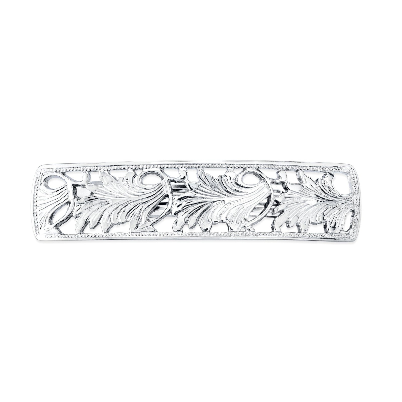 1928 Jewelry Essentials Silver-Tone Bar Hair Barrette