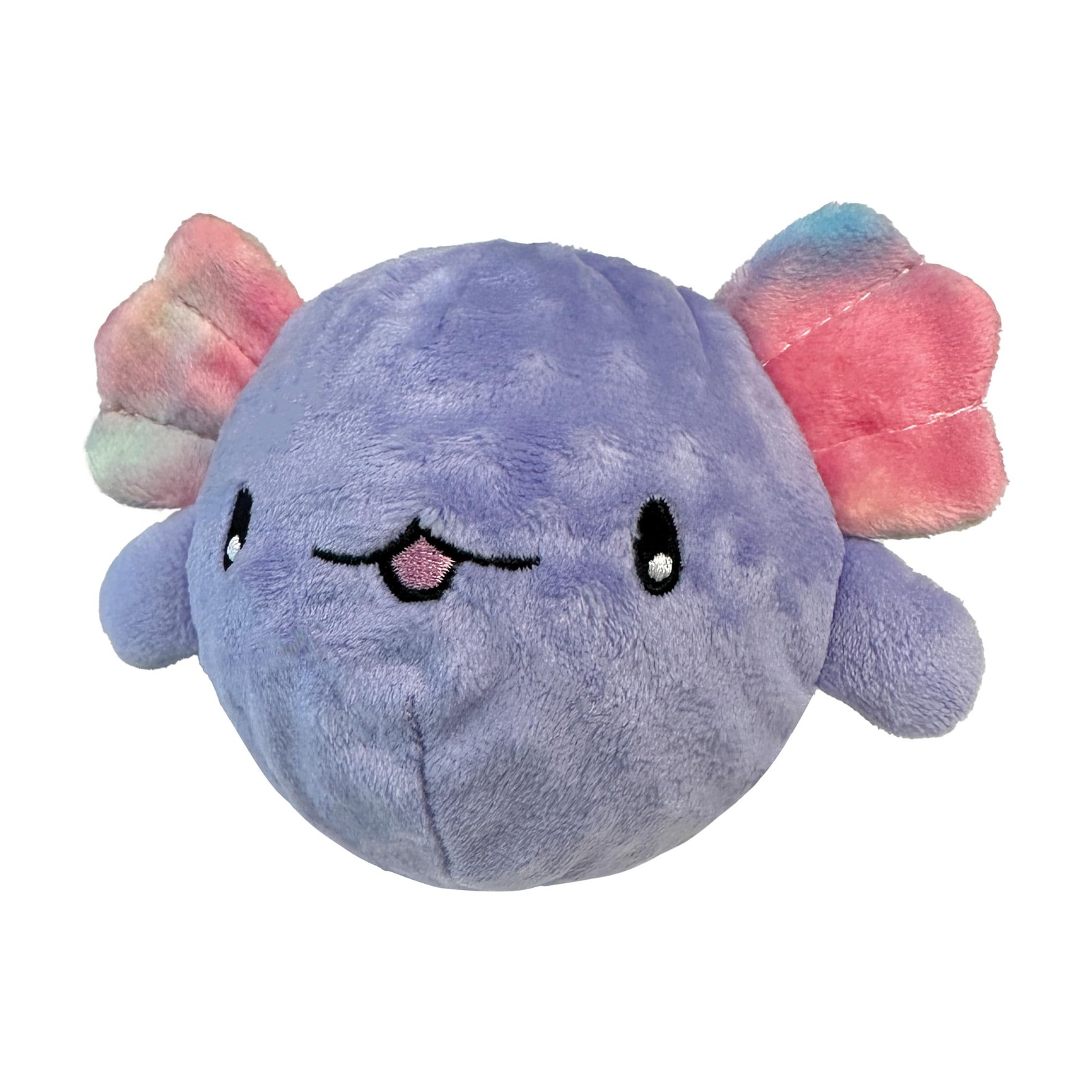 FOUFIT Fuzzy Wuzzy Axolotl Pet Toy, 5-Inch, Purple