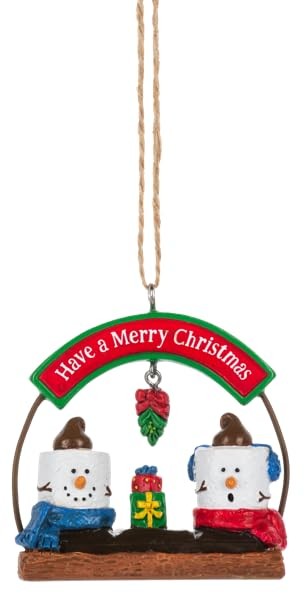 Ganz Merry Christmas S’Mores Mistletoe Ornament 2.5 Inch Holiday Decor