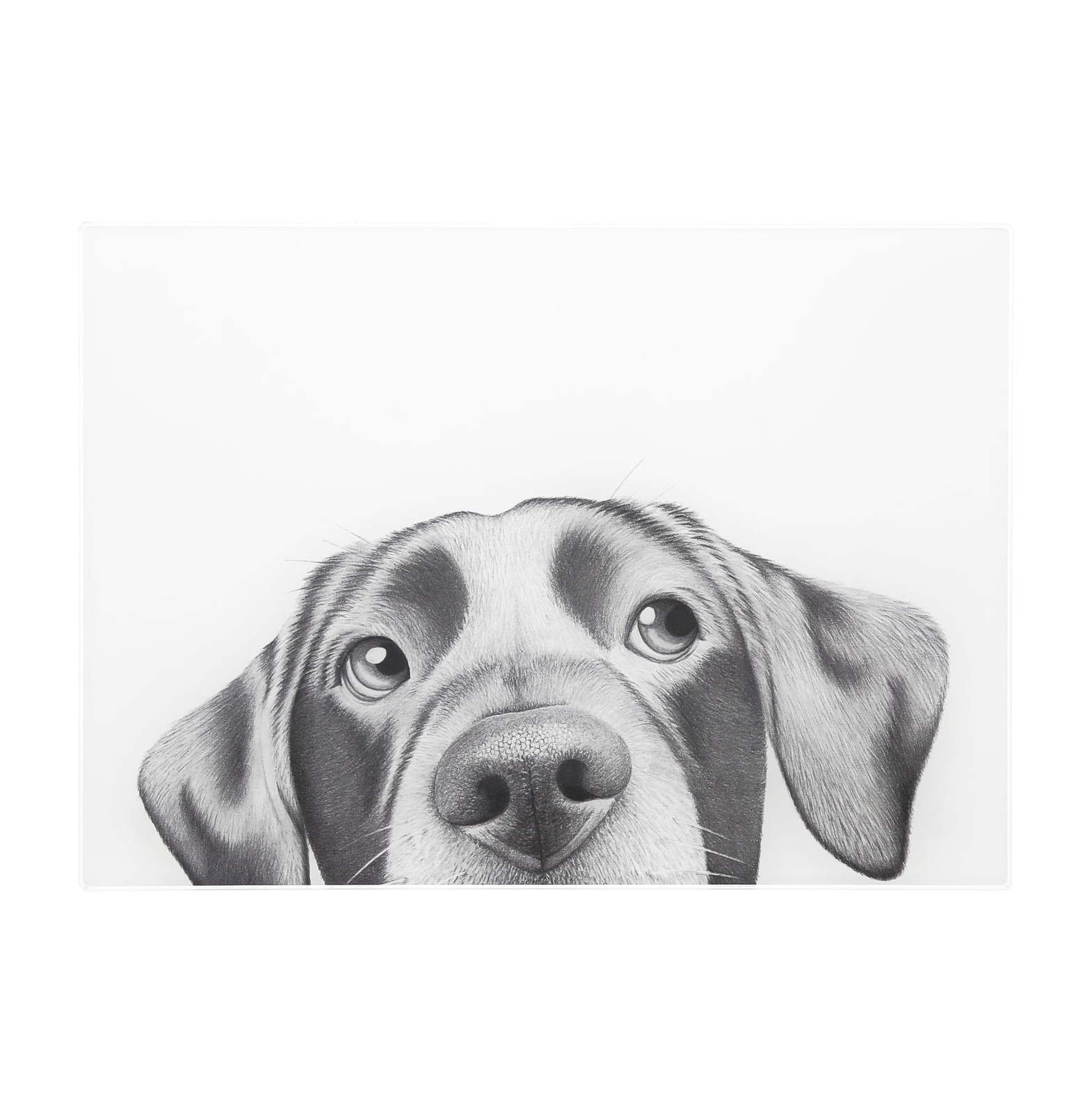 Pavilion Gift 13.75″x9.75″ Glass Cutting Board – Dog Lover Kitchen Decor