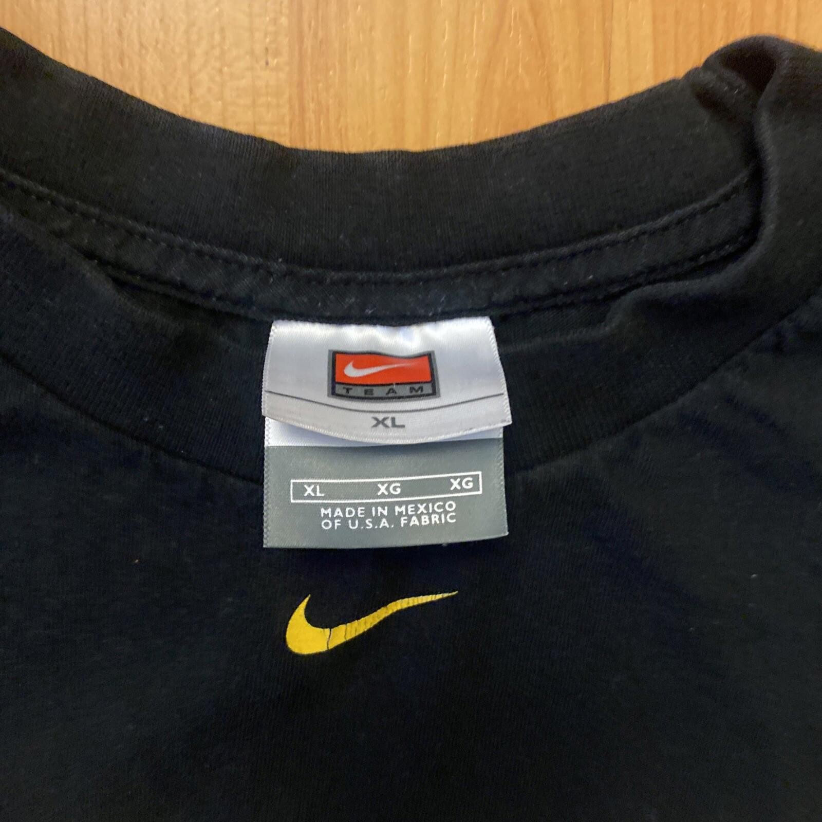 Mens Nike Pittsburgh Pirates Short Sleeve T-Shirt Size XL 2004 Yellow & Black