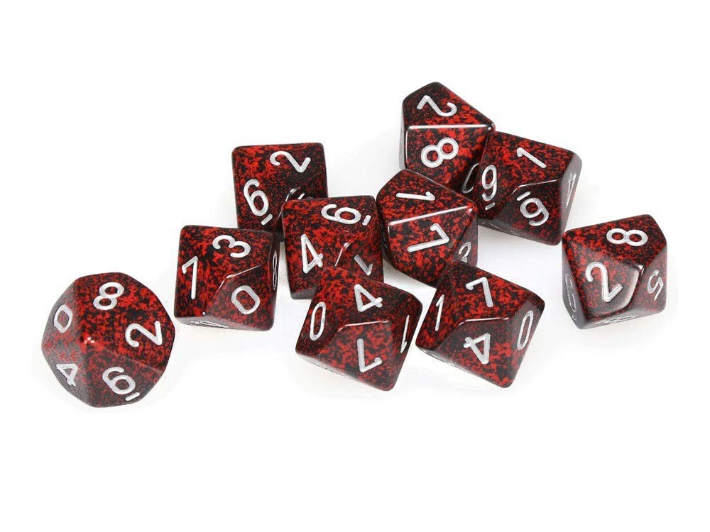 Chessex Speckled Silver Volcano D10 Dice Set (10)