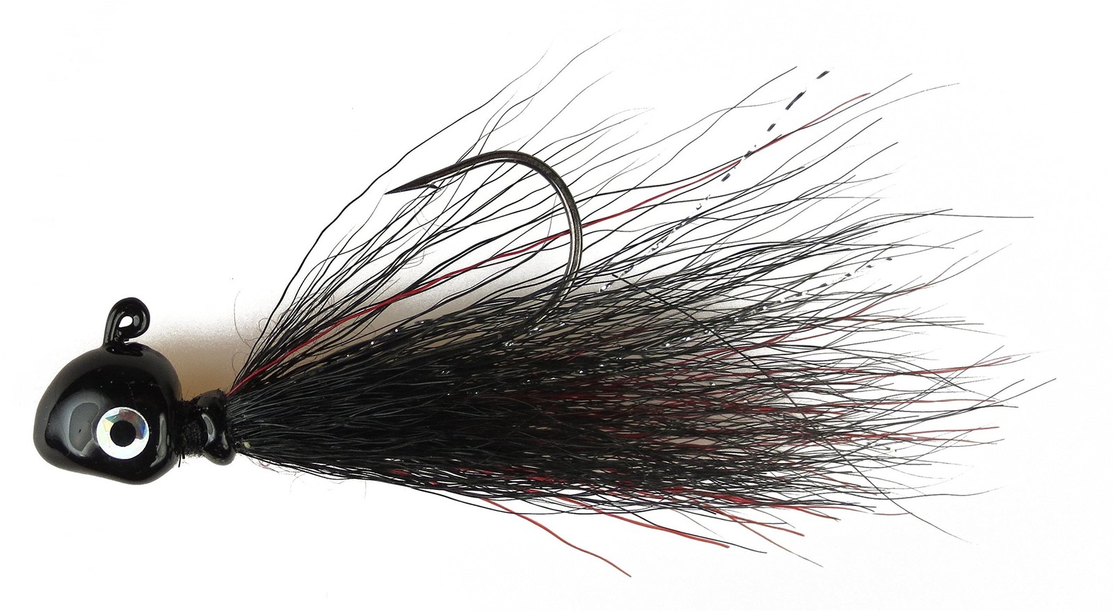 Flexi Jig 3/8-Ounce Buck Tail Jig, Black/Red