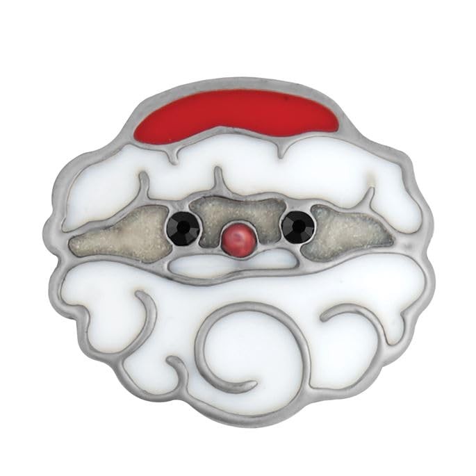 Ginger Snaps Petites Santa Claus 12mm Rhodium Plated Women’s Jewelry