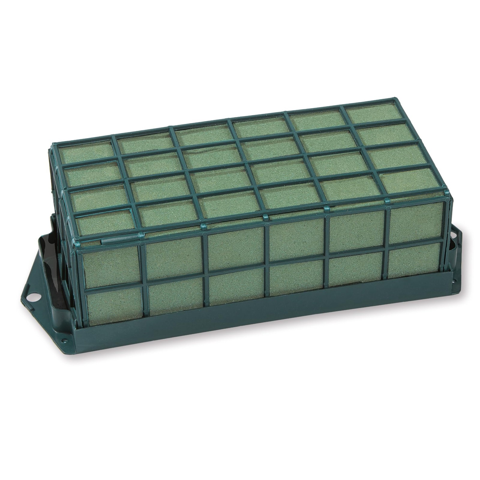 FloraCraft Floral Cage Arranger with Floral Wet Foam 3.25 x 4.75 x 9.5 Green