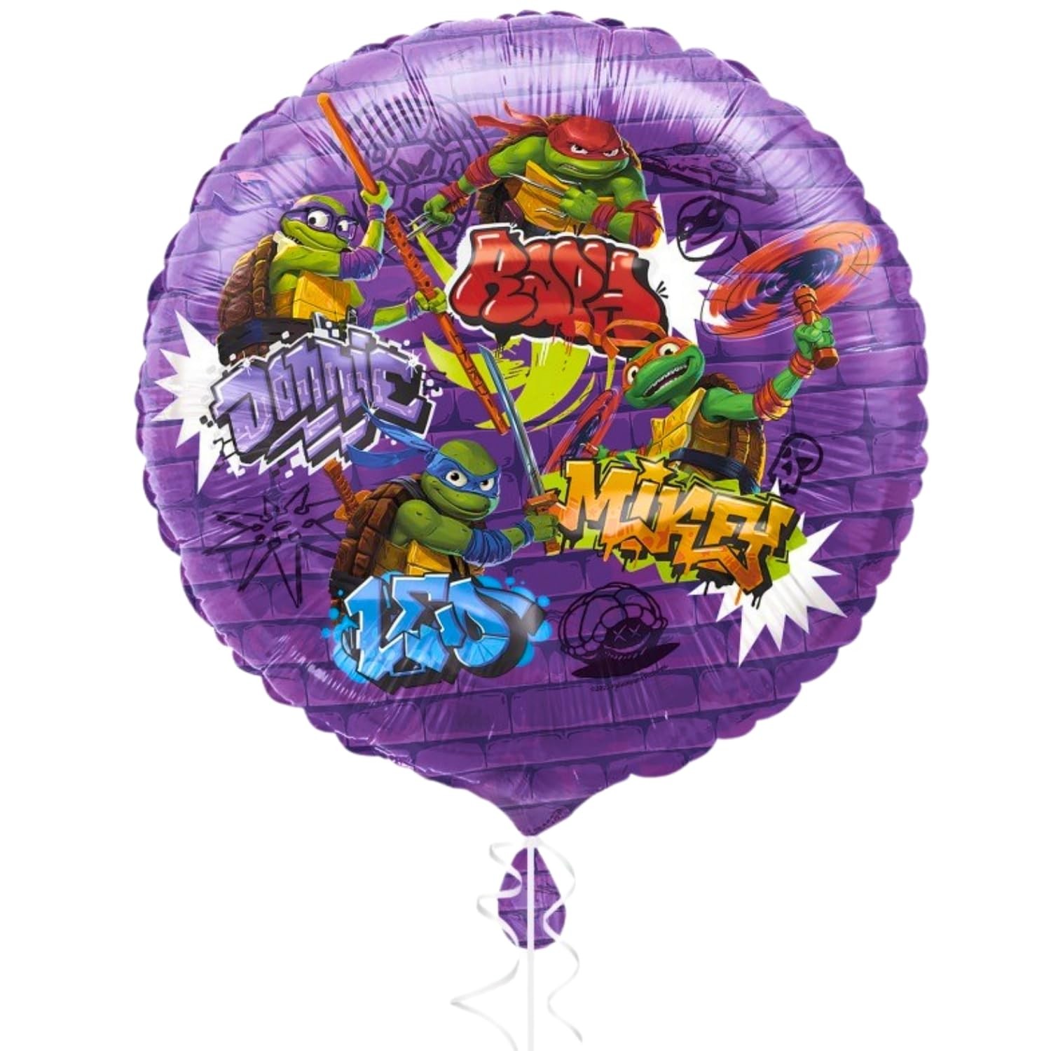 Unique TMNT Mutant Mayhem Multicolor Round Foil Balloon 18 Perfect Teenage
