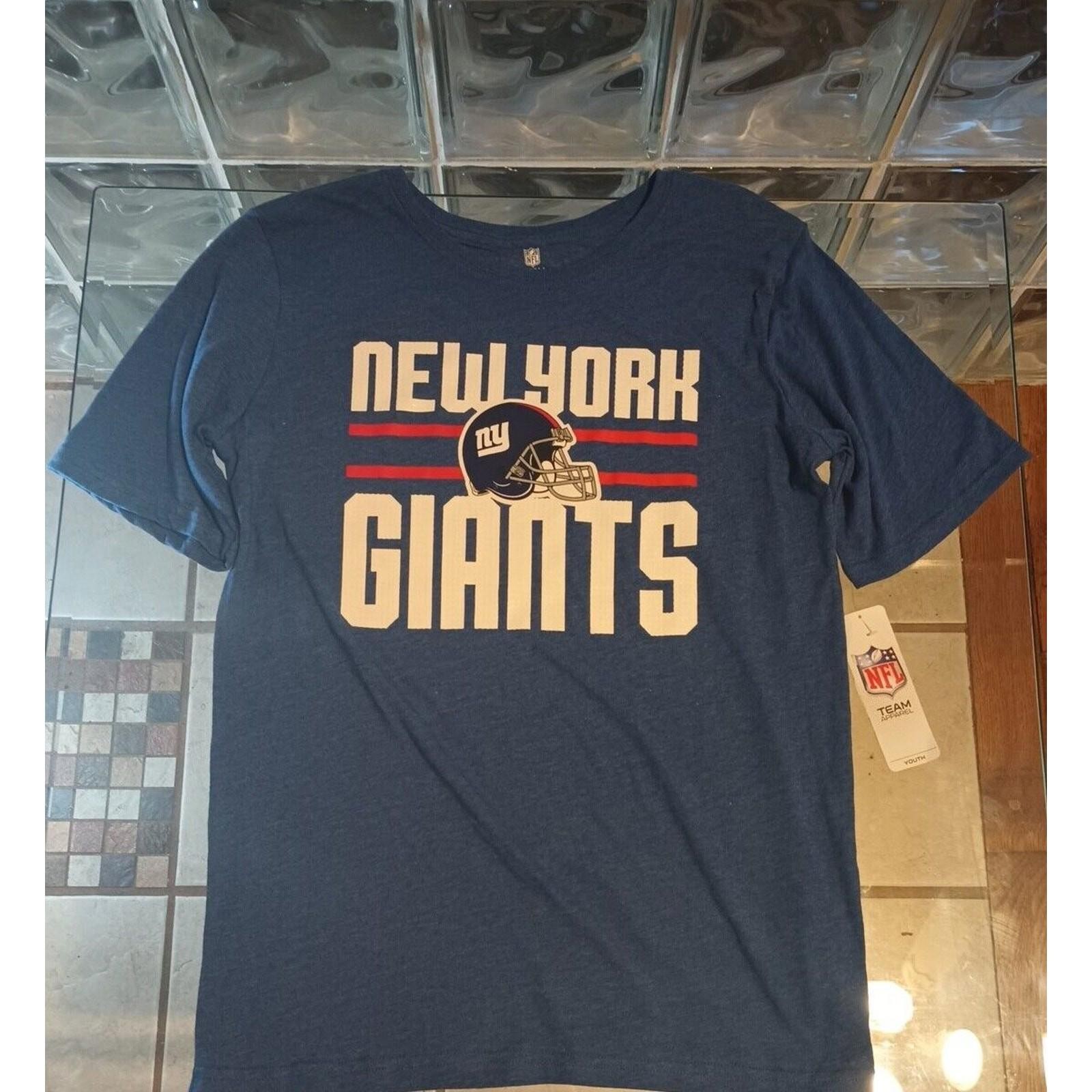New York Giants NFL Team Logo Tee Textured Size XL 16-18 Nice YOUTH NWT