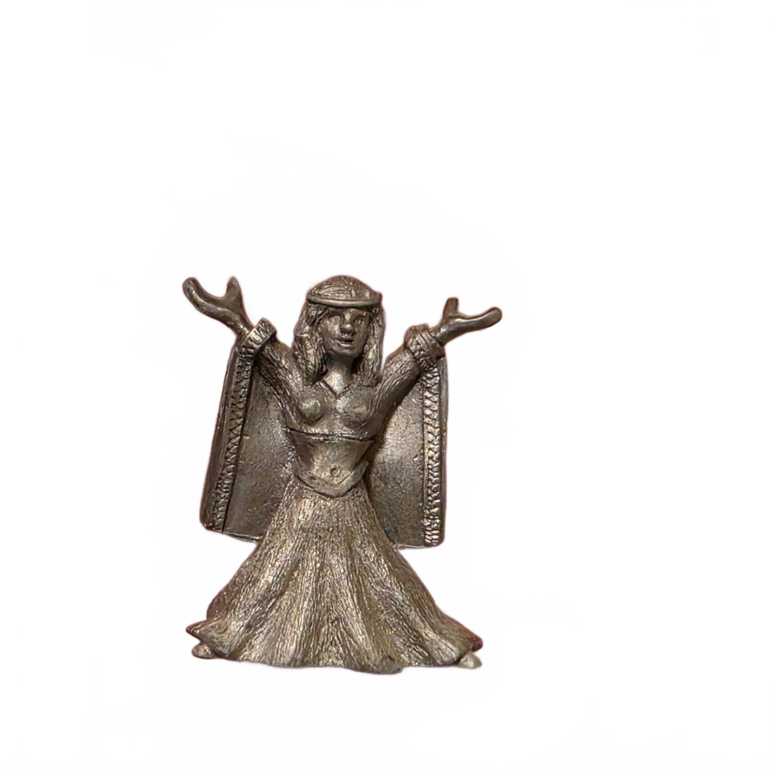 1988 Spoontiques Pewter Goddess Figurine Grey Fantasy Mystical Art Decor