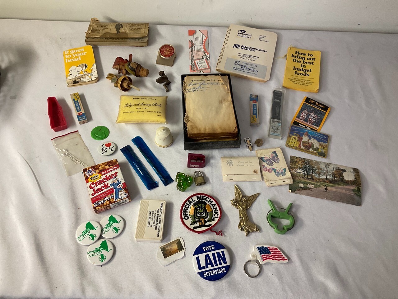5 pound box lot of New & Old collectible items from estates-See details-#FD25