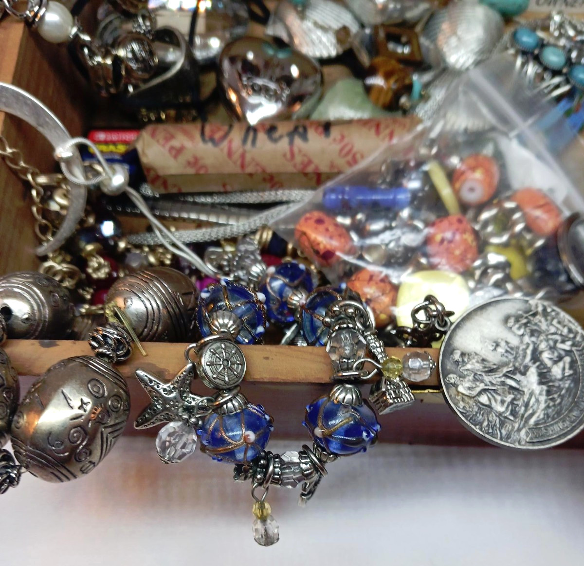 Junk Drawer Jim Beam Lionel Millennium Falcon Jewelry 50’s Wheat Pennies w/ Box