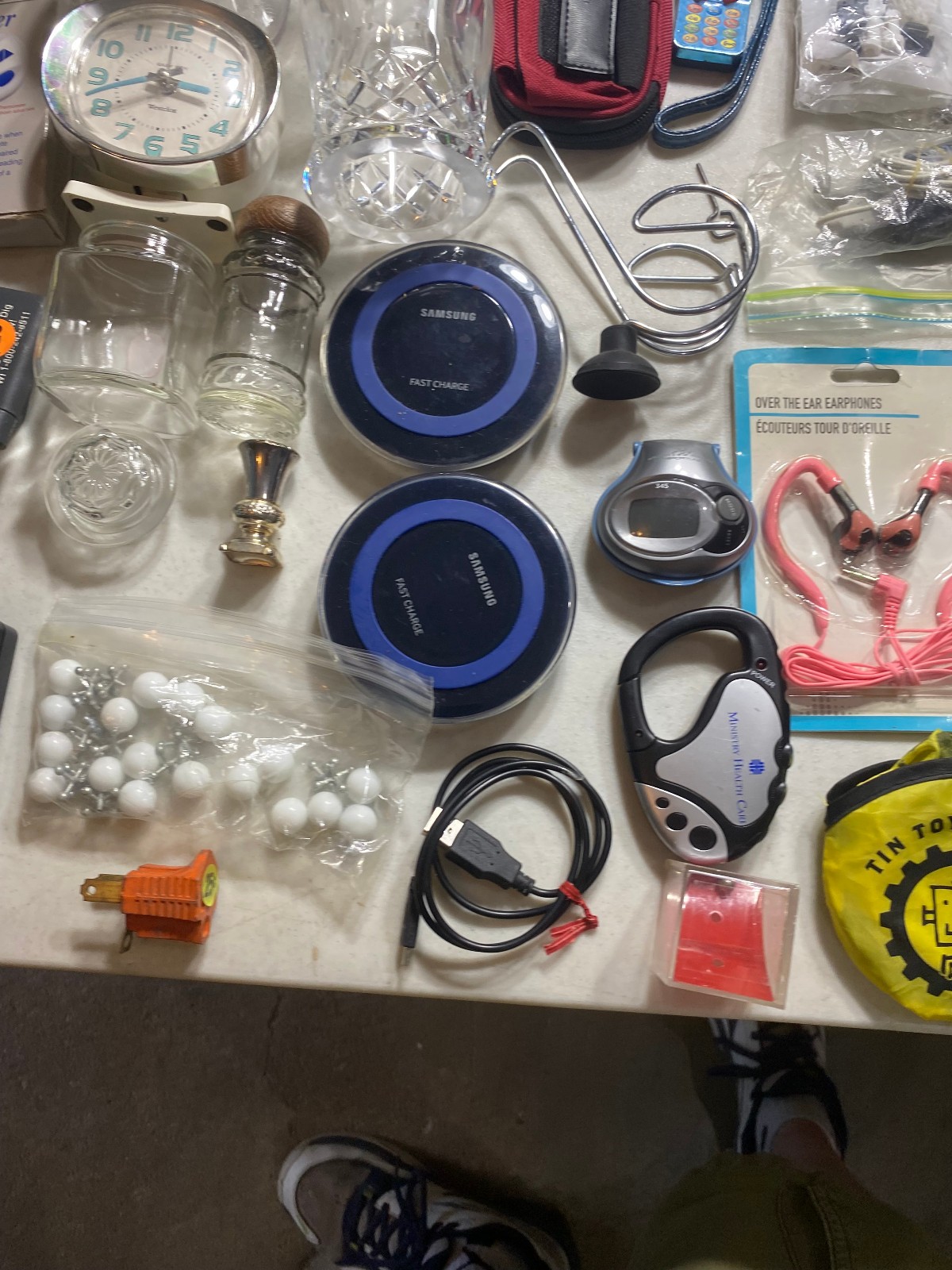 Huge Junk Drawer Lot Collection Mirrors Candle Holders Electronic Random Items