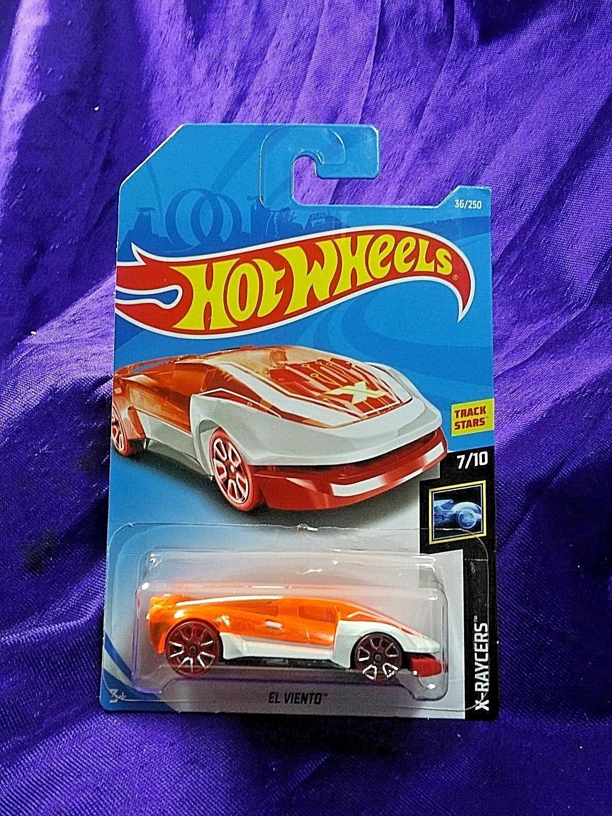 HOT WHEELS EL VIENTO X-RAYCERS #7/10 ORANGE DIECAST 1:64 SCALE TRACK STARS NEW