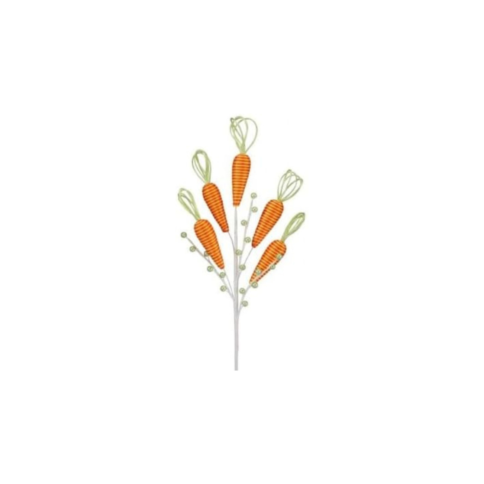 Regency International Carrot with Pearl Spray, 18-Inch, Orange, Satin