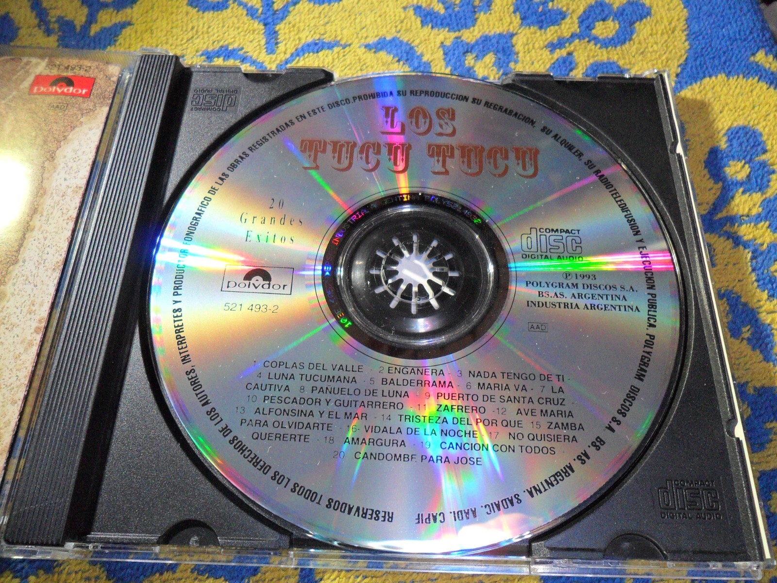 LOS TUCU TUCU – 20 GRANDES EXITOS – POLYGRAM ARGENTINA – 1993 CD
