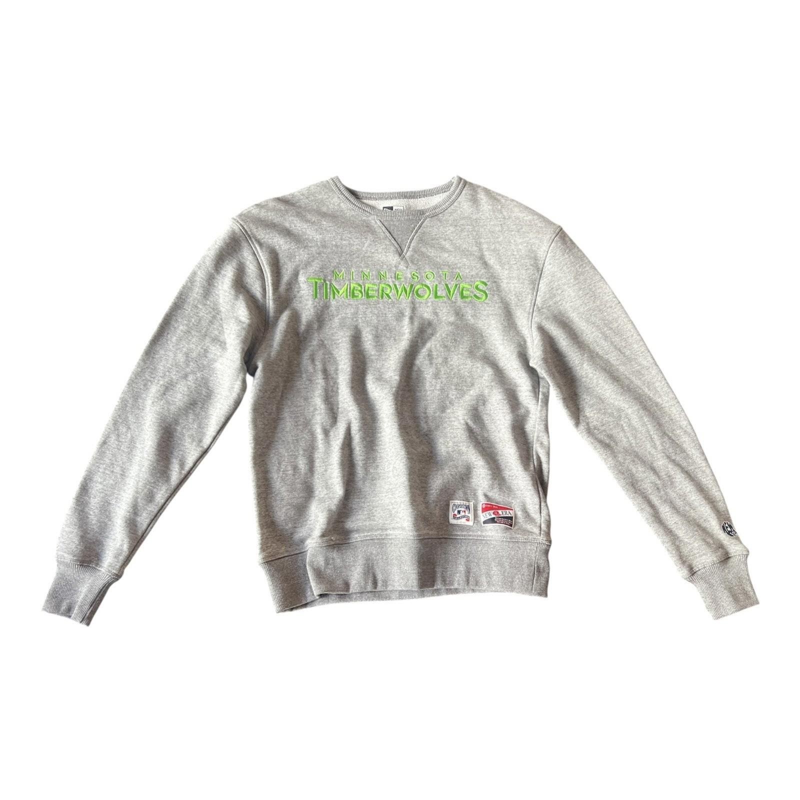 New Era Cooperstown Collection Minnesota Timberwolves Sweatshirt Gray Crewneck