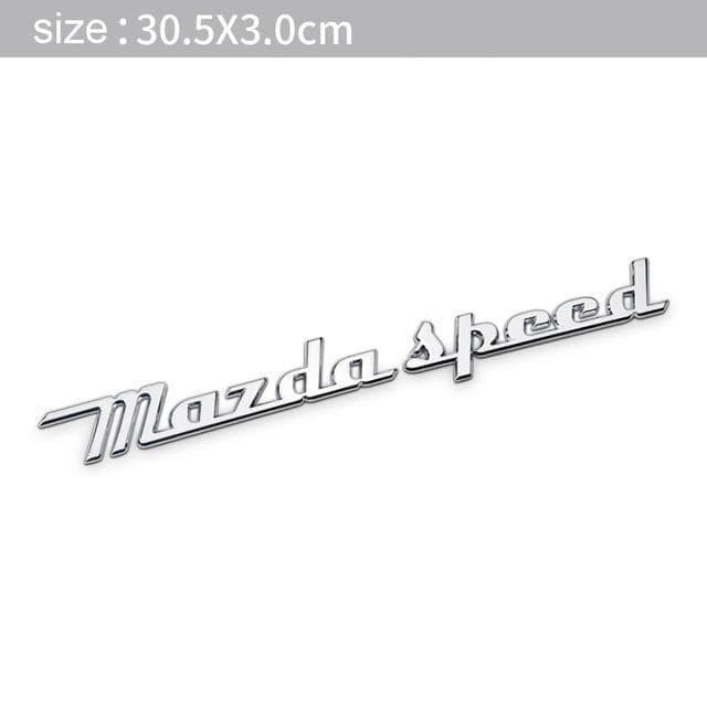 mazdaspeed retro emblem mazdaspeed silver