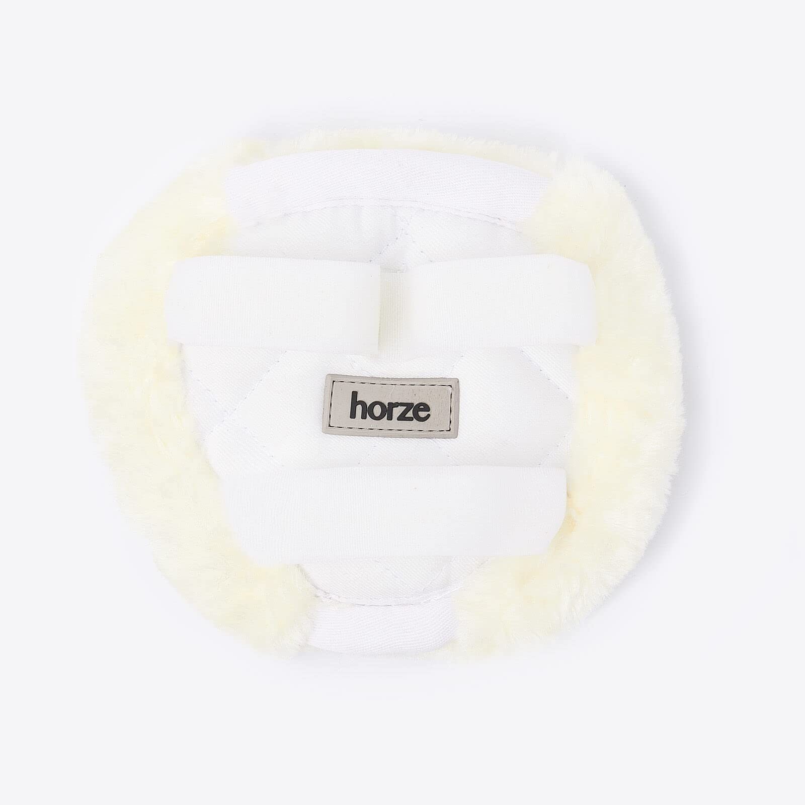 HORZE Narvik Faux-Fur Breastplate Pad – Off-White – One Size