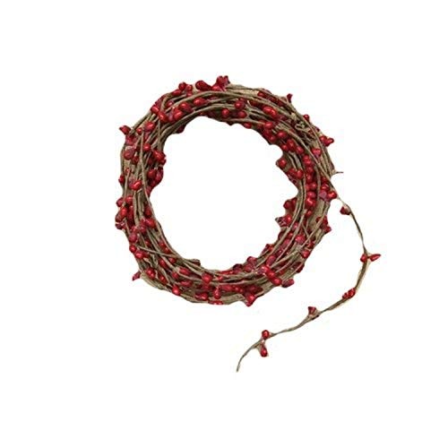 CWI Gifts Pip Berry String Garland, 18-Feet, Red