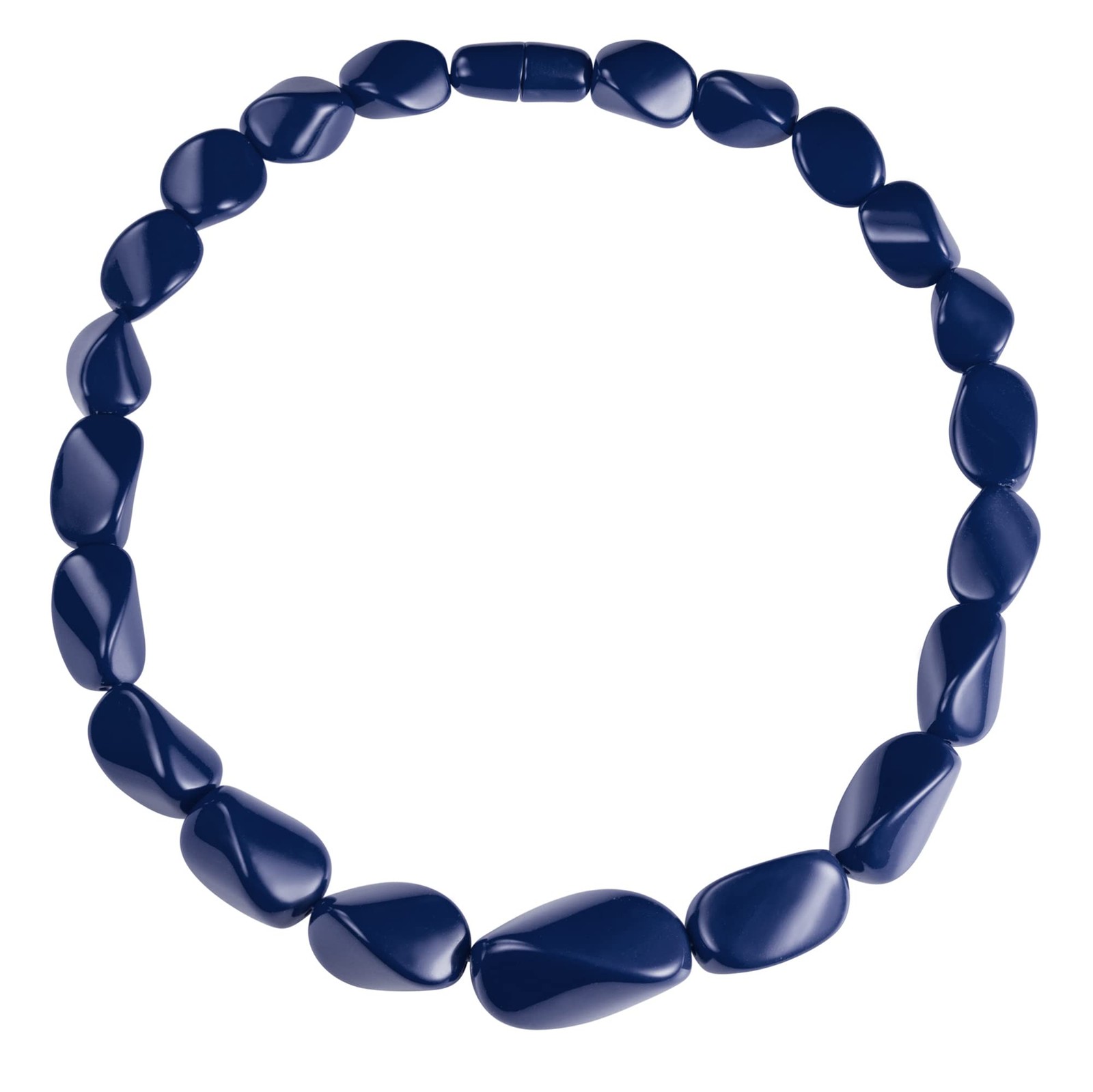 ZAVANA 22″ Blue Boho Chic Necklace, Handmade Chunky Resin Links for Women