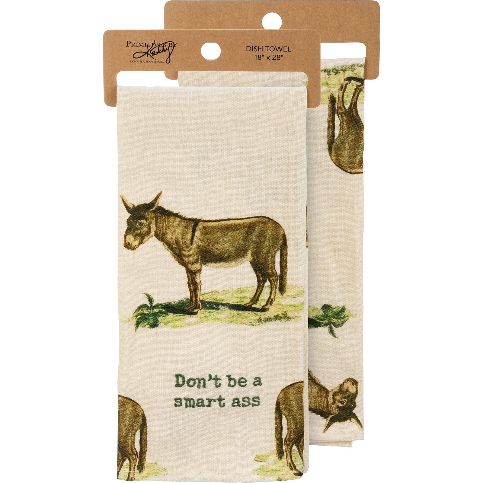 Primitives by Kathy 110764 Kitchen Towel Don’t Be A Smart Ass, 28-inch