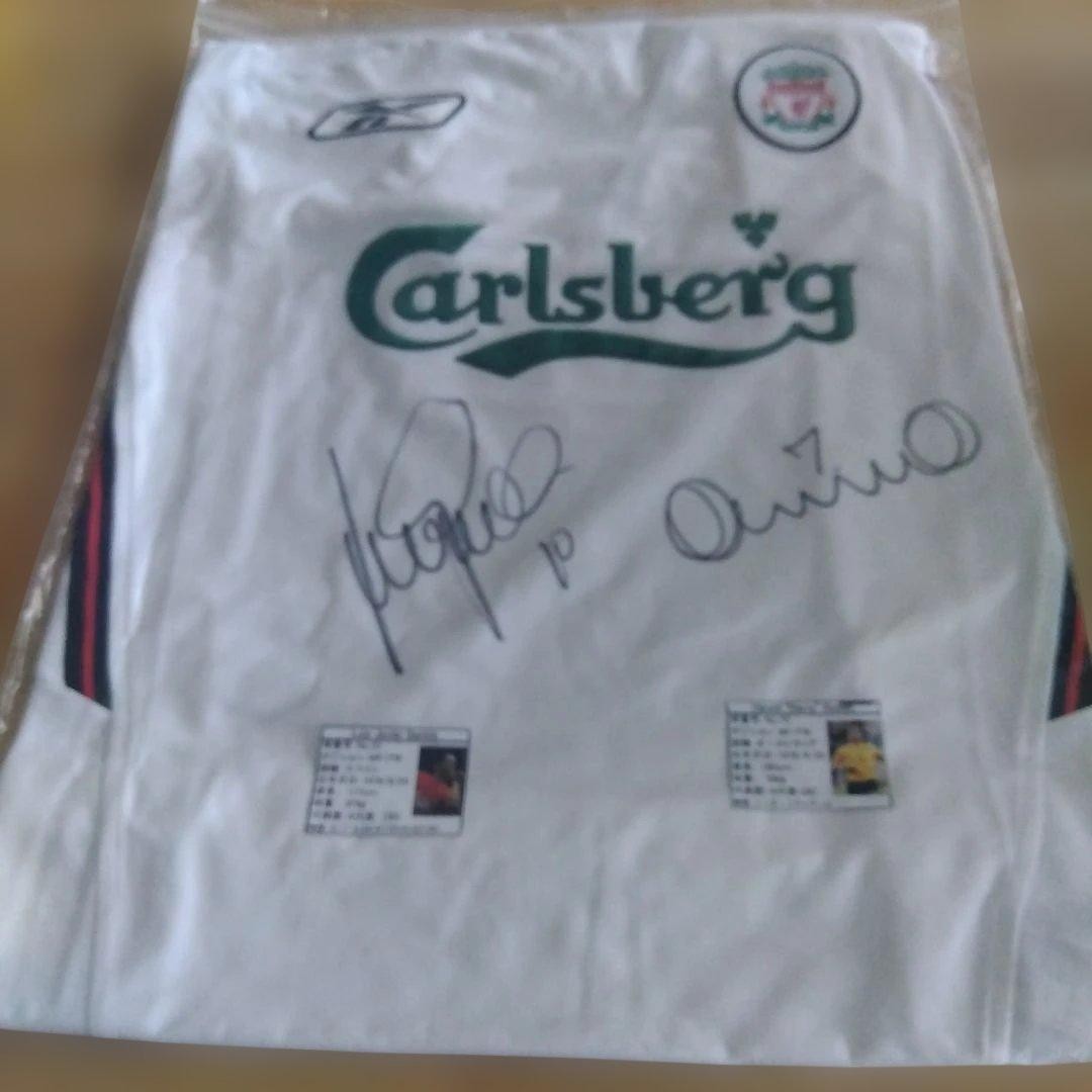 Liverpool FC Autographed White Jersey Garcia Quenevill M Reebok