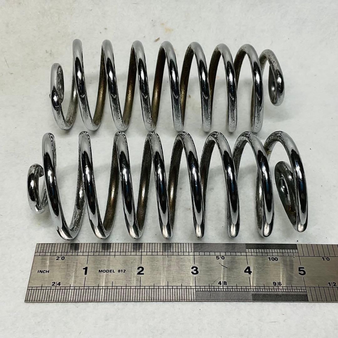 Motorcycle saddle seat spring 5 inch plated set of 2 custom