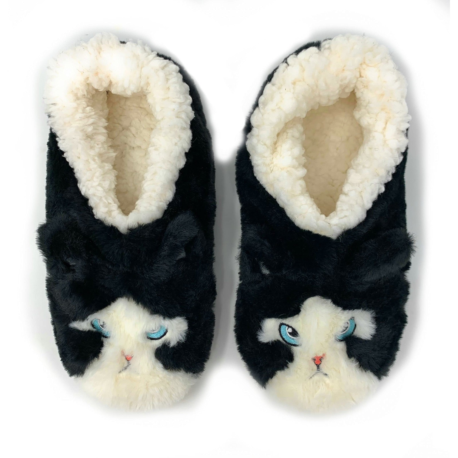 Oooh Yeah Funny Fluffy Animal Women’s Sherpa Slippers Small Good Kitty Size 5-10
