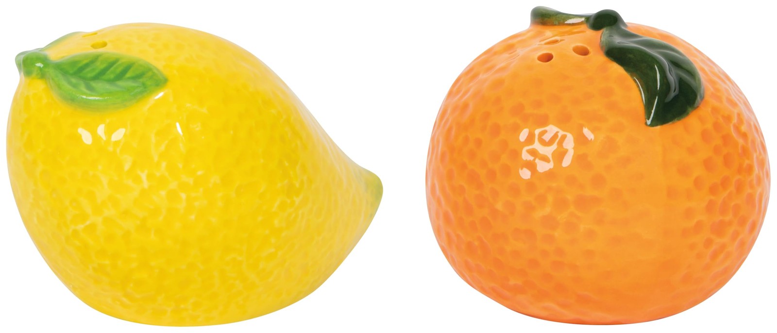 Jubilee Citrus Burst Stoneware Salt and Pepper Shakers 2.75 x 2in